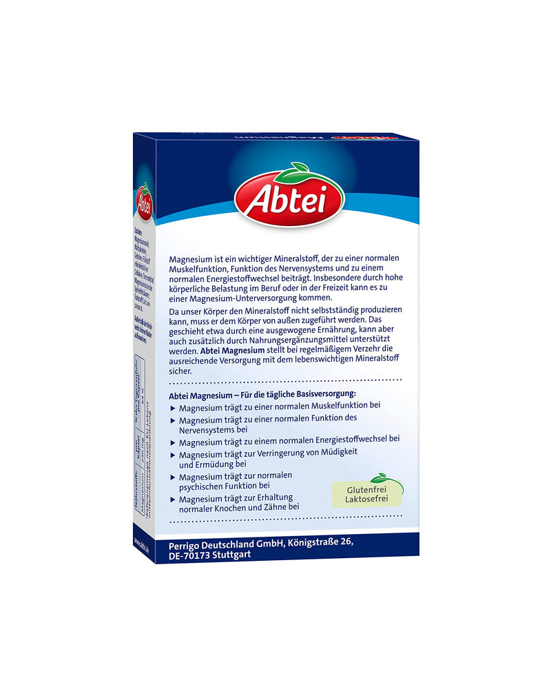 Abbey Magnesium - for sport, leisure and work - for a daily basic supply of magnesium for muscle and nerve function - with 240 mg magnesium - 1 x 40 capsules - NewNest Australia