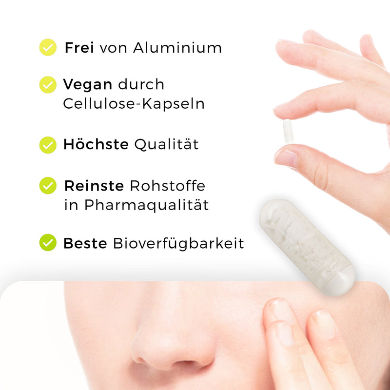 Dr. Rilling Silicon Plus - high-dose silicon with calcium & magnesium I Made in Germany I For supporting metabolism, muscles, nerves & bones I 100% vegan I 80 silicon capsules - NewNest Australia