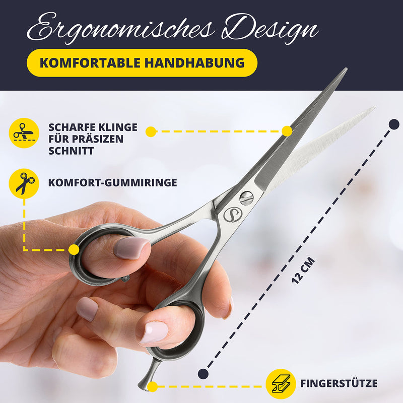Schmiedwerk Hair Scissors Set | Hairdressing Scissors - Sharp & Precise Cut | Perfect Haircut For Men & Women | Professional Hair Cutting Scissors With Case (Scissor Set) - NewNest Australia