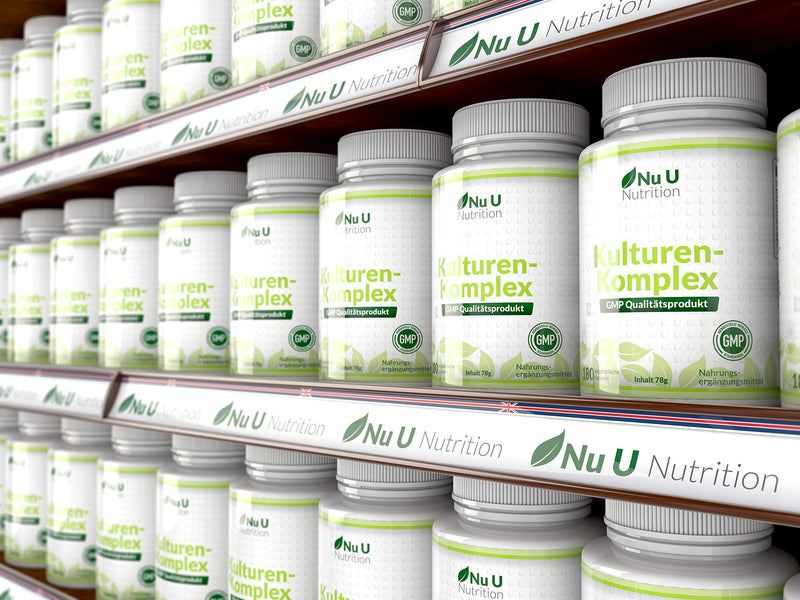 Probiotics Capsules 10 Billion Cfu ‚ For A Healthy Digestive System, Lactobacillus Acidophilus ‚ Suitable For Vegetarians ‚ 6 Month Supply 180 Capsules ‚ Nu U Dietary Supplement Nutrition - NewNest Australia
