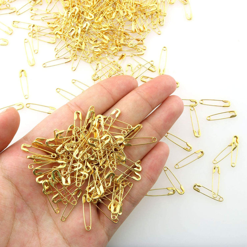 ZMSNTGS Mini Safety Pin 1000PCS Gold 19mm Tiny Metal Fastening Safety Clips for Jewellery Costume Tag (Gold-1000pcs) Gold-1000pcs - NewNest Australia