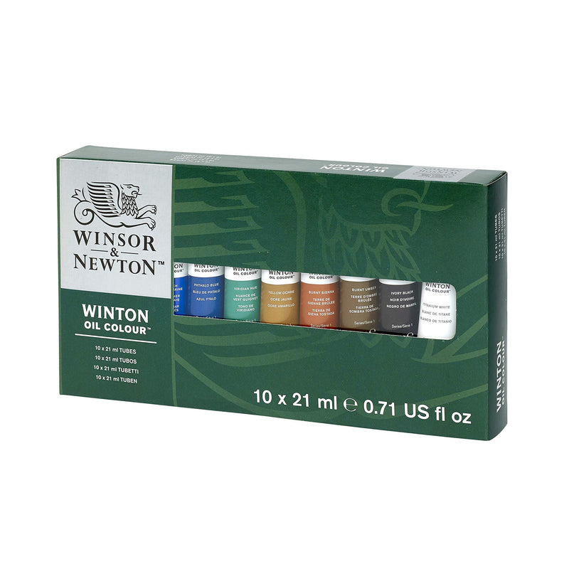 Winsor & Newton Winton Oil Colour Paint Basic Set, Ten 21ml Tubes - NewNest Australia