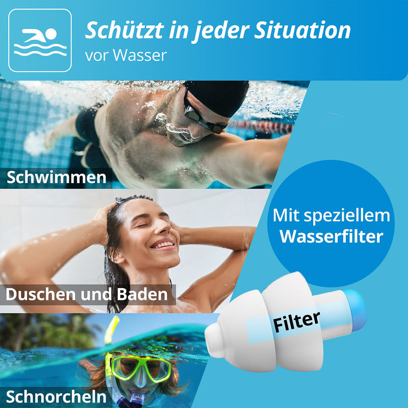 Alpine Swimsafe Ear Plugs For Swimming Waterproof Ear Plugs For Water Sports Keeps Water Out And Prevents Infection Comfortable Hypoallergenic Material Reusable - NewNest Australia