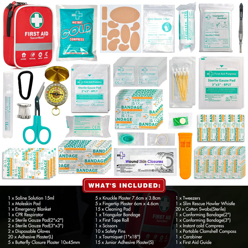 130 Pieces First Aid Kit with Hospital Grade Medical Supplies - Includes Emergency Blanket, Bandage - Great for Home, Outdoors, Office, Car, Travel, Camping, Hiking, Boating - NewNest Australia