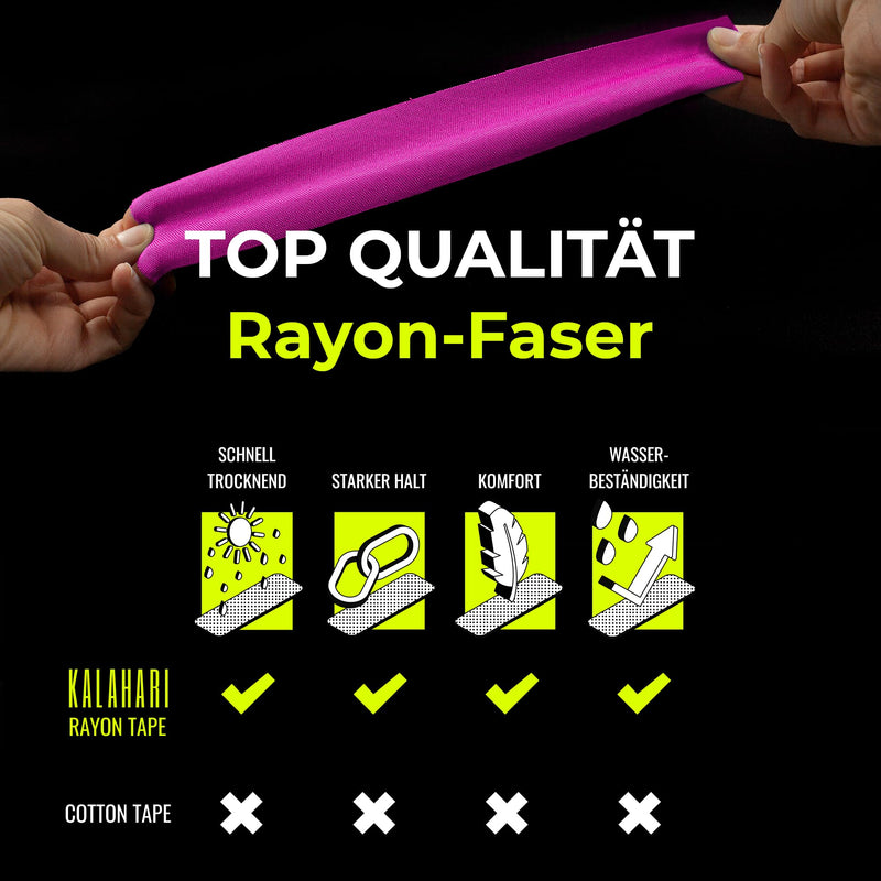 Kalahari 4 Rolls Of Professional Kinesiology Tape Plus E-Book Applications In Italian - Synthetic Kinesiology Tape For Better Adhesion And Water And Sweat Resistance - (5Cm X 5M). - NewNest Australia