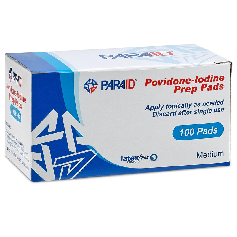 (Box of 100 Count) Iodine Prep Solution Pads, 10% Povidone Iodine Swabs for Individual Disinfecting Wipes, Disposable Cotton Antiseptic Surgical Pad for Wound Care, and First Aid (Packing May Vary) - NewNest Australia
