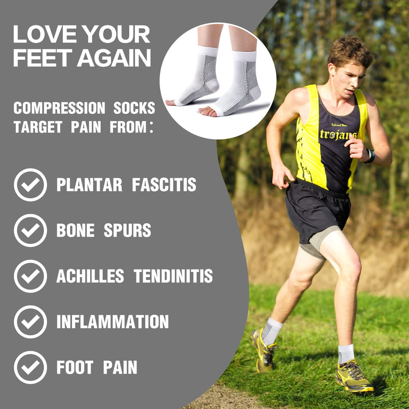 4 Pairs Of Ankle Bandage Orthopedic Compression Socks For Women And Men For Plantar Fasciitis Socks Arthritis Joint Pain Heel Spur Neuropathy Foot Bandages Ankle Joint - NewNest Australia