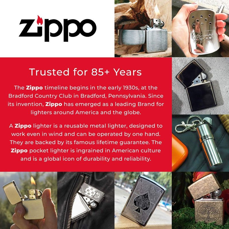 Zippo Matte Pocket Lighters Logo Black - NewNest Australia