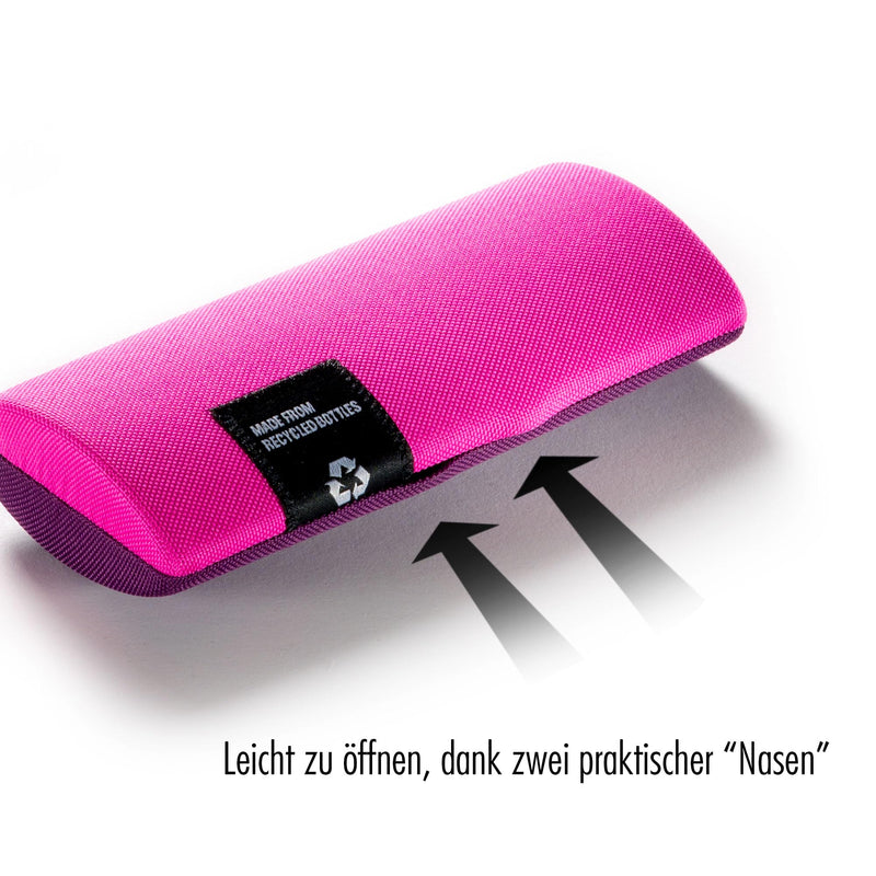 FEFI - Hardcase glasses case with fabric cover made from recycled PET bottles pink - NewNest Australia
