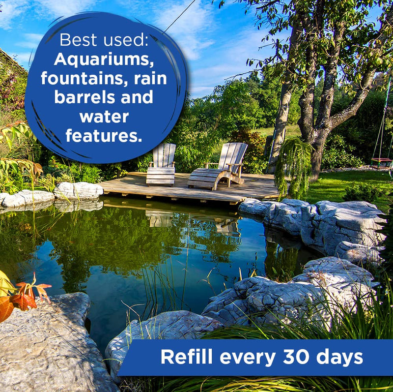 Healthy Ponds All Natural Water Cleaner 100 Gallon Reloadable Dispenser with 3, 30-Day Refills - NewNest Australia