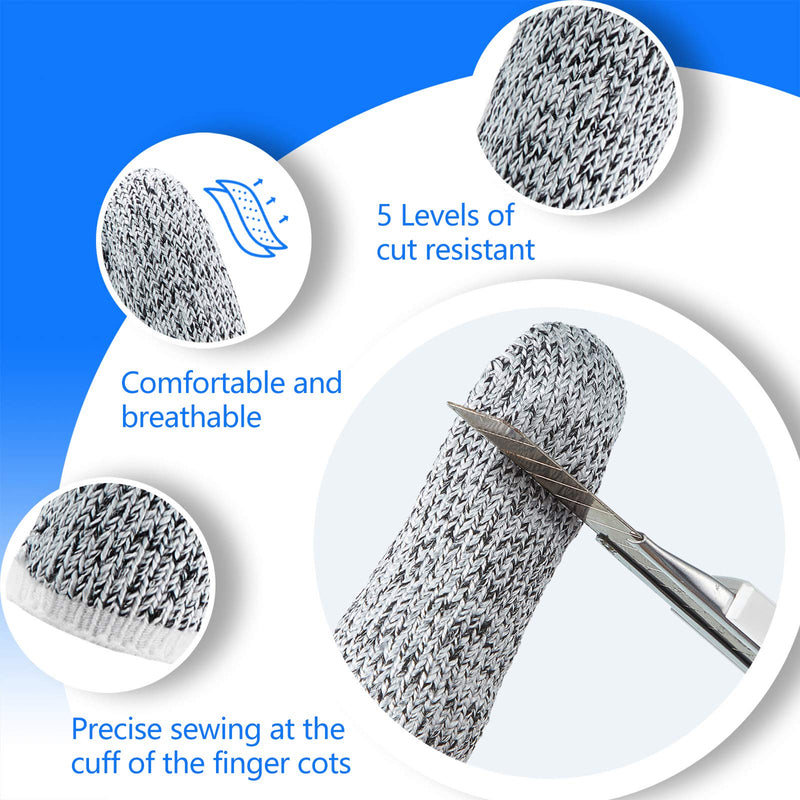 60 Pieces Cut-Resistant Finger Cots Finger Sleeve Protector Reusable Thumb Finger Protectors Guards for Kitchen Sculpture Work - NewNest Australia