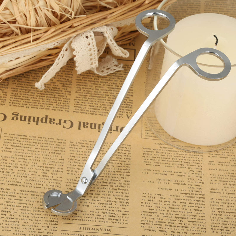 NewNest Australia - MUXSAM 1pc Light Candle Wick Trimmer Candle Wick Scissors Cutter Snuffers Stainless Steel Oil Lamps Cutting Trimmer 