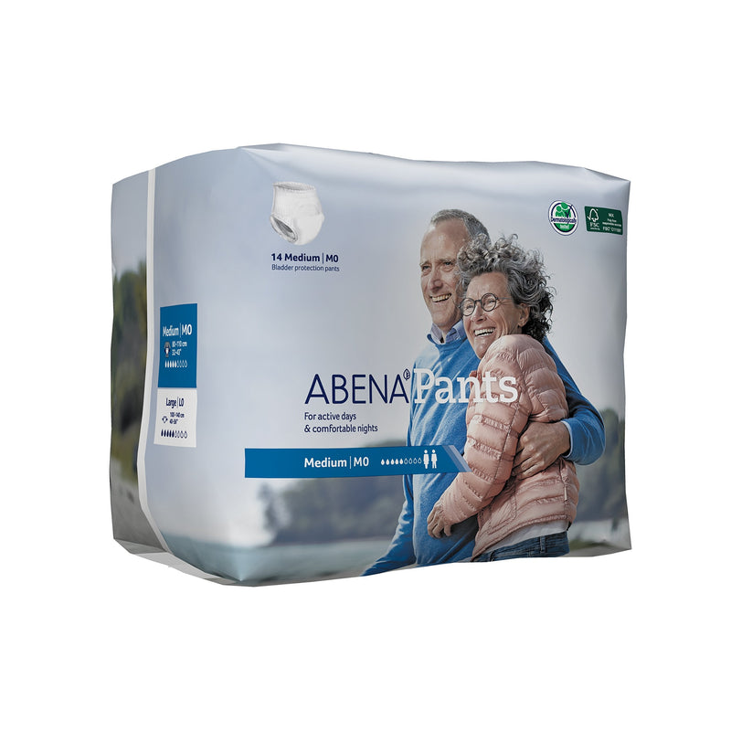 Abena Light Incontinence Pants, Eco-Friendly Incontinence Pants For Men & Women, Comfortable, Protective & Discreet, Fast Absorption, Sustainable Incontinence Pads - M0, 900ml, 32-43" Waist, 6x 14PK - NewNest Australia