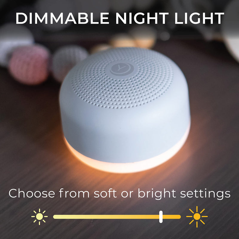Marpac Yogasleep Travel Mini Portable White Noise Sound Machine, 6 Soothing Sounds, Soft Dimmable Night Light, Compact Sleep Therapy for Adults & Baby, USB Rechargeable - NewNest Australia