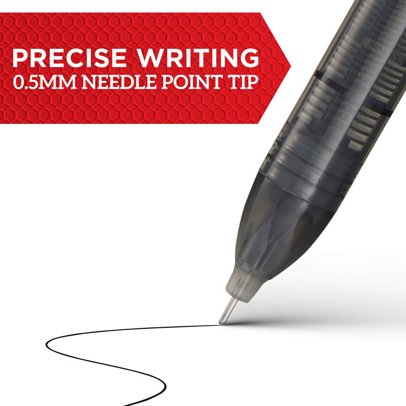 Sharpie Rollerball Pen, Needle Point (0.5mm) Precision Pen, Black Ink, 12 Count - NewNest Australia