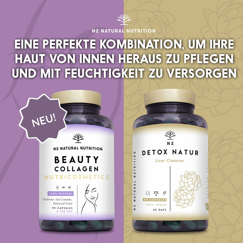 Collagen With Retinol, Hyaluronic Acid, Ceramides And Niacin, Anti-Wrinkle And Anti-Aging Effect, Innovative Formula For Hydration Of The Skin. 90 Vegetable Capsules. Ce. N2 Natural Nutrition - NewNest Australia