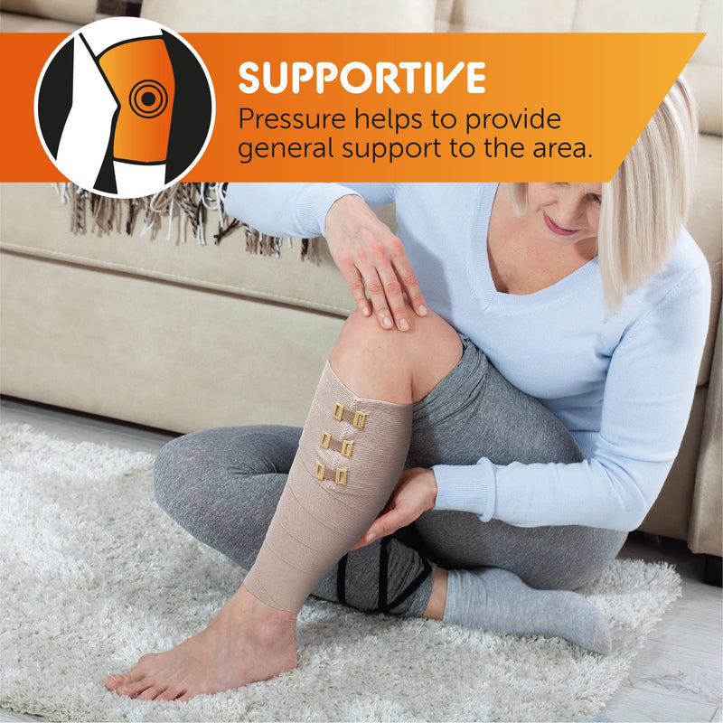 JFA Medical Elastic Compression Bandage Wrap - 8 Pack + 8 Extra Clips (4 x 7.5cm x 4.5m & 4 x 10cm x 4.5m Rolls) - Wrist, Ankle, Hand Knee, Elbow, Shoulder, Feet Injuries - NewNest Australia