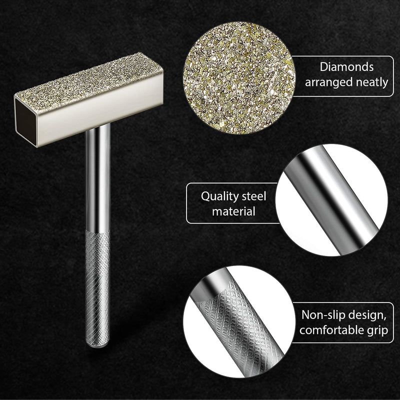 3 Pieces Grinding Wheel Dresser Diamond Grinding Wheel Dresser Stone Dresser Bench Grinder Dressing Tool for Grinding Deburring Wheels, Silver - NewNest Australia