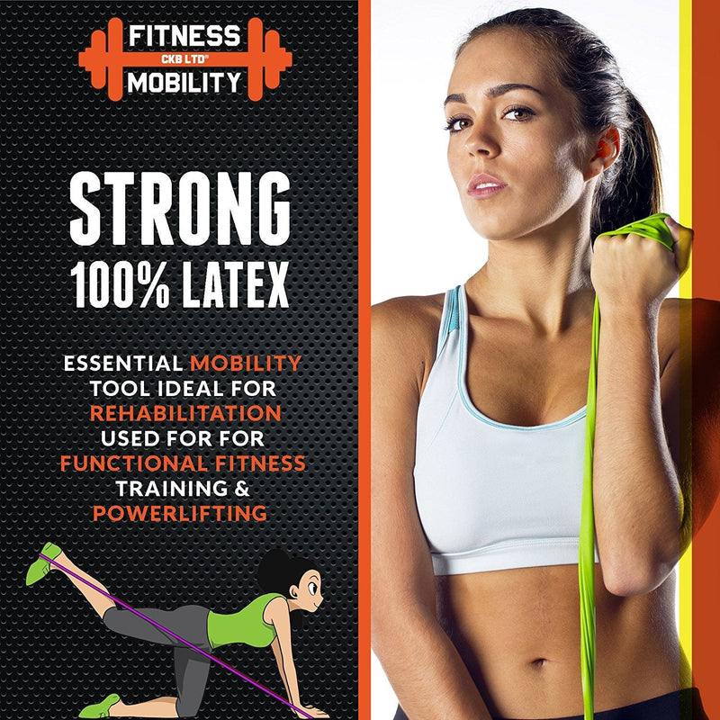CKB Ltd® Pack of 3 Resistance Bands Set Exercise LOOP BANDS Elastic Ankle Leg Home Gym Fitness - Natural Latex - Great for Booty Workouts & Physical Therapy Pilates Yoga Rehab Mobility and Strength - NewNest Australia