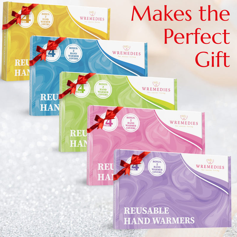 Wremedies for Easier Living Reusable Hand Warmers Gel Click & Heat for Cold Hands Heat Pads Pocket Warmers Instant Heat Arthritis Aid No Electric Required Purple - NewNest Australia