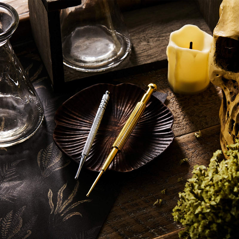 2 Pieces Facial Reflexology Massage Tool Retractable Acupuncture Pen, Stainless Steel Double Headed Spring Loaded Ear and Body Point Probe Pen (2 Pieces) 2 - NewNest Australia