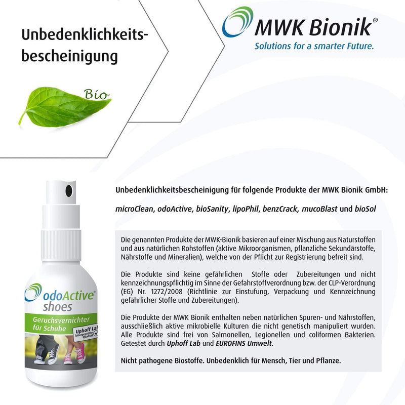 odoActive - Shoe Odor Eliminator - Permanent Odor Remover - Microbiological - Fresh Shoes & Healthy Feet - Multiple Awards - Shoe Deodorant Spray (1) 1 - NewNest Australia