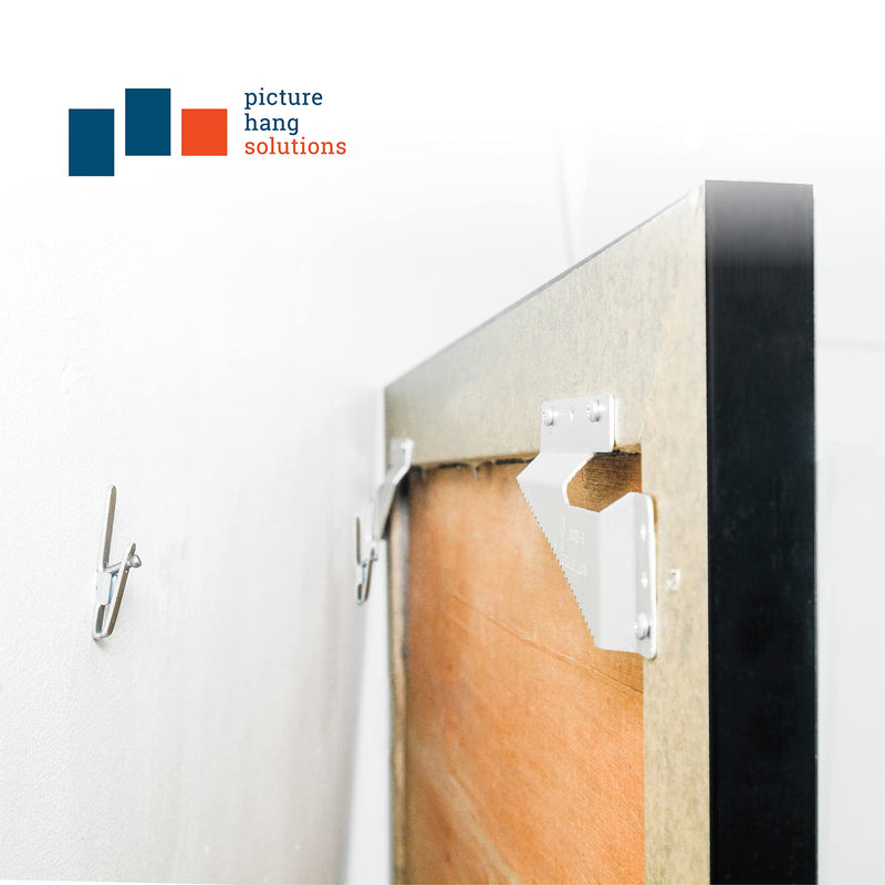 Wall Buddies Large Wall Hanger for Wood Picture Frames - Supports 60 lbs - 5 Pack - Includes Wall Hooks, Nails and Screws - NewNest Australia