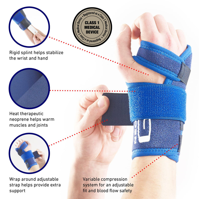 Neo-G Wrist Support Stabilized – Carpal Tunnel Wrist Splint – Wrist Support for Arthritis, Tendonitis, Joint Pain, Sprains - Wrist Brace Adjustable Compression Hand Support Right Hand Right - NewNest Australia