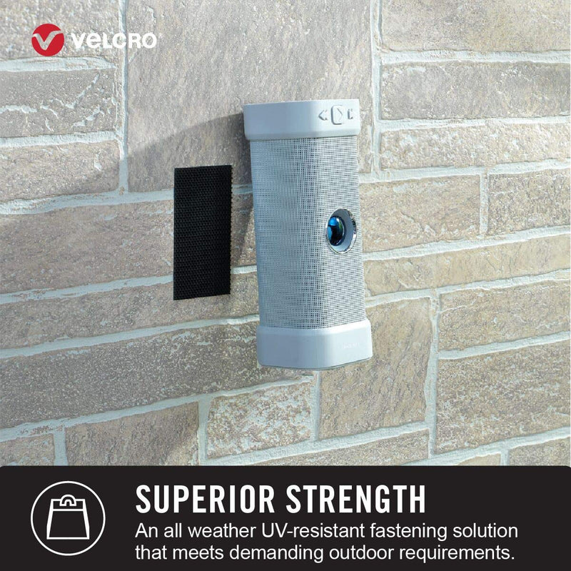 VELCRO Brand Outdoor Heavy Duty Strips | 4 x 1 Inch Pk of 10 | Holds 15 lbs | Black Extreme Hook and Loop Tape Industrial Strength Adhesive | Weather Resistance for Rough Surfaces (91841) 4in x 1in (10Pk) - NewNest Australia