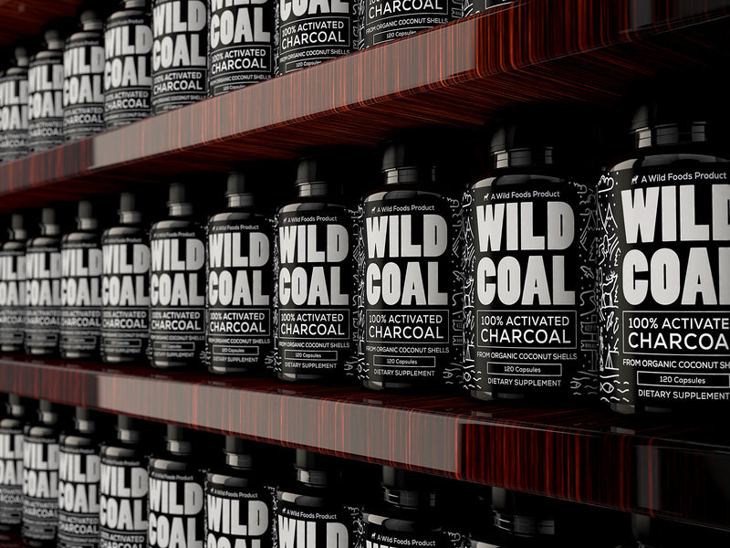 Wild Activated Charcoal Capsules from 100% Organic Coconut Shells - Digestion & Gas Relief, Ease Hangovers and Eating Out - Lab Tested, USA Made, Non-GMO, Premium Purity (120 Capsules) 1 - NewNest Australia