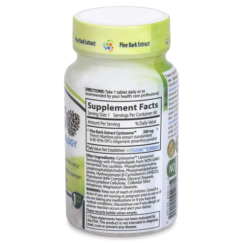 Liposomal Pine Bark Extract | 200mg per Pill | Clinically Studied Circulatory Support | Maximum Absorption Formula | 2 Month Supply | Non-GMO | Gluten-Free | Vegetarian | Lab Certified - NewNest Australia