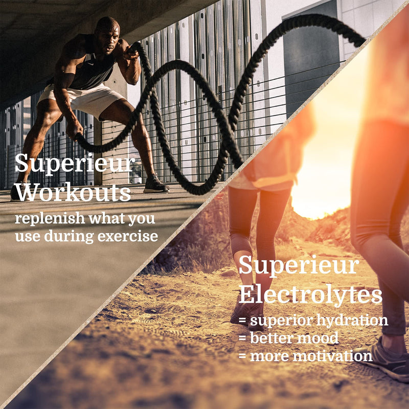 Superieur Electrolytes – Plant Based Electrolyte Supplement w/ Sea Minerals for Hydration & Recovery – Keto Friendly, Non-GMO, Zero Sugar, Vegan Healthy Sports Drink Powder – Citrus (70 Servings) - NewNest Australia