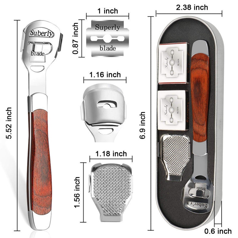 Professional Foot Scraper, Callus Cutter Made Of Stainless Steel, Pedicure Callus Razor Foot File For Foot Care, Callus Remover For Head Dead Skin, Callus Planer With 20 Replacement Blades (22 Pieces) - NewNest Australia