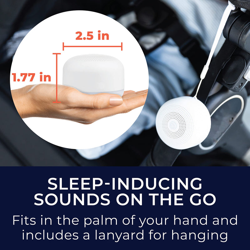Marpac Yogasleep Travel Mini Portable White Noise Sound Machine, 6 Soothing Sounds, Soft Dimmable Night Light, Compact Sleep Therapy for Adults & Baby, USB Rechargeable - NewNest Australia