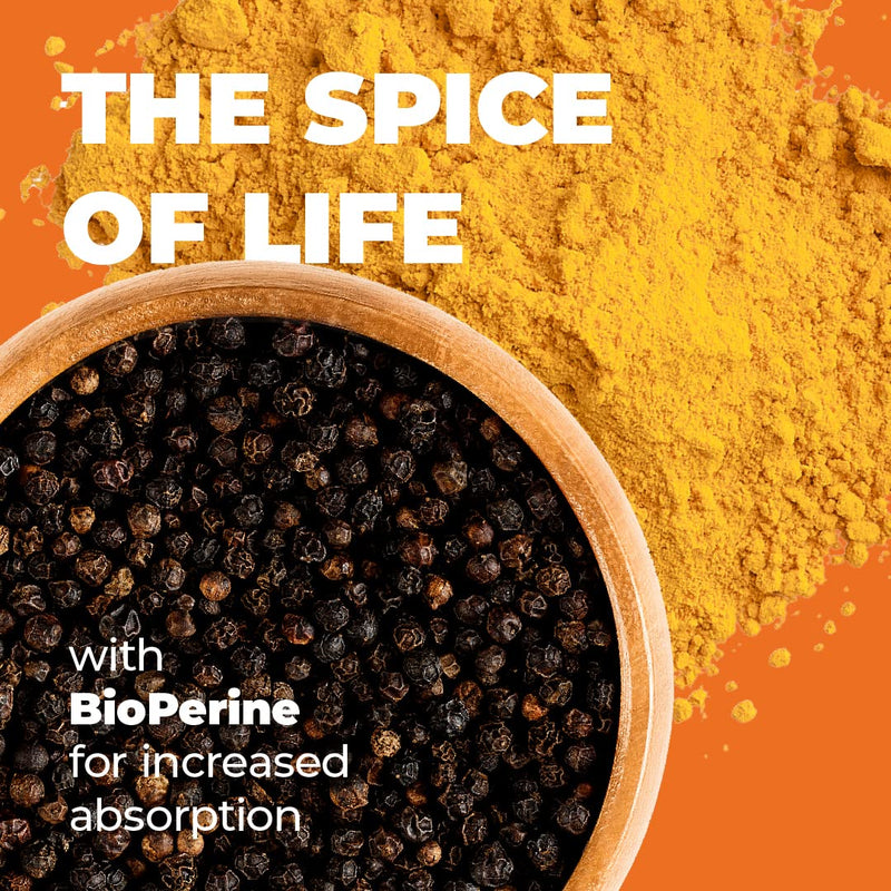 Turmeric Curcumin with BioPerine Black Pepper Extract 1200mg - Natural Joint & Immune Support with 95% Curcuminoids. High Absorption Antioxidant Vegan Supplement. Inflammatory and Immune Response - NewNest Australia
