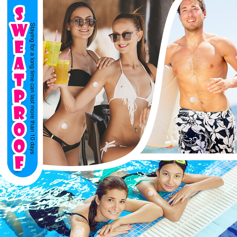 Nuanchu 48 Pack Sensor Covers Compatible with Freestyle Libre 1/2/3,Waterproof CGM Sensor Patches, Glucose Monitor Protector Long Lasting Without Hole (Pink) Pink - NewNest Australia