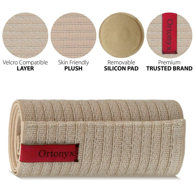ORTONYX Premium Umbilical Hernia Belt for Men and Women / 6.25" Abdominal Binder With Hernia Support Pad - Navel Ventral Epigastric Incisional and Belly Button Hernias - Beige OX5241-L/XL Large/X-Large (Pack of 1) - NewNest Australia