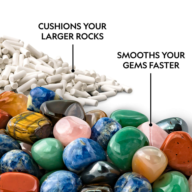 NATIONAL GEOGRAPHIC Rock Tumbler Ceramic Pellets – 1.5 lb Ceramic Media for Rock Polisher, Use with Rock Polishing Grit, Protects Rocks, Improves Tumbling, Reusable, Rock Tumbling Supplies - NewNest Australia