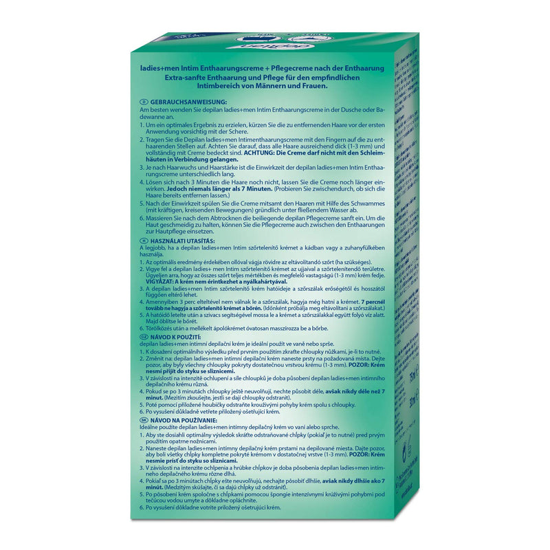 Intimate hair removal cream for men and women depilan - extra gentle hair removal in the intimate area, 75ml + 30ml care cream single pack - NewNest Australia