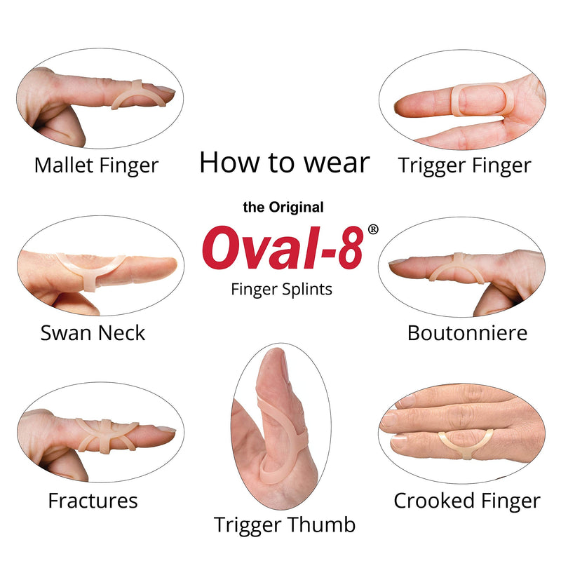 3-Point Products Oval-8 Finger Splint, Support and Protection for Arthritis, Trigger Finger or Thumb, and Other Finger Conditions, 1-Pack, Size 2 Size 2 (Pack of 1) - NewNest Australia