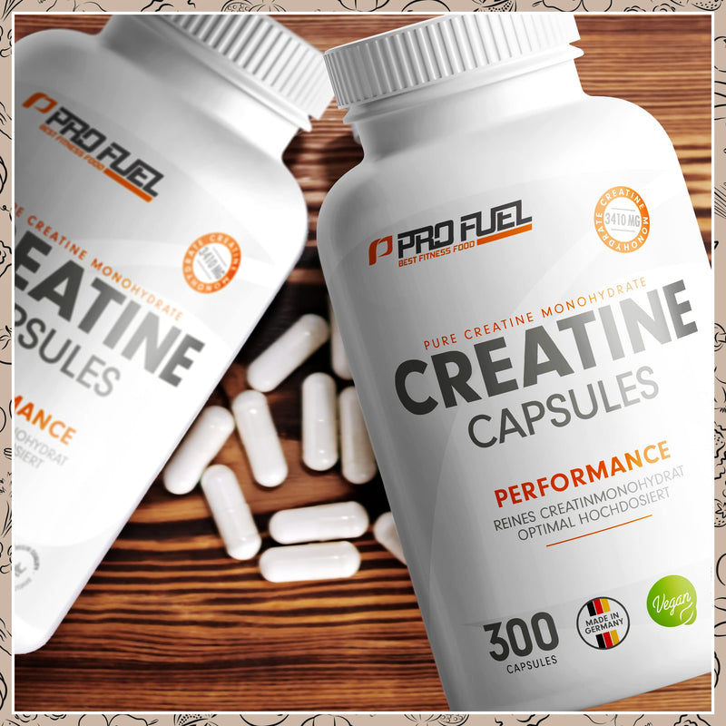 Creatine Capsules 300 Giga Caps - 3410Mg Monohydrate - High Dose With 1137Mg Creatine Per Capsule - Creatine Monohydrate Capsules Without Additives, Laboratory Tested & 100% Vegan - NewNest Australia