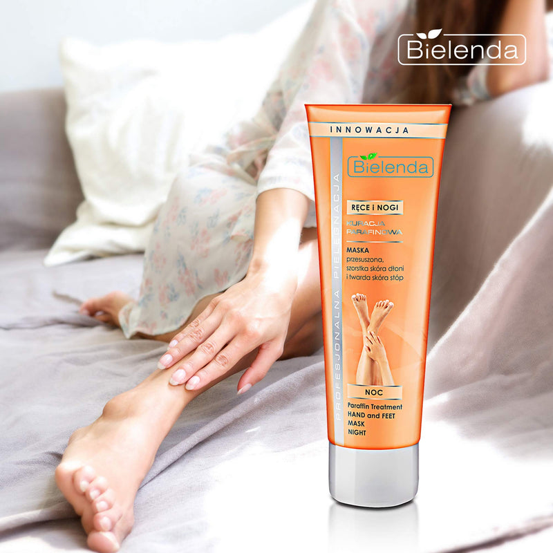 Bielenda - Intensive Night Care Of Dried Hands And Feet - Deep, Strong Regeneration And Moisturizing - Oils And Gently Warms Up - Improves The Condition Of Nails - Parraffin Mask For Night - 75 ml - NewNest Australia