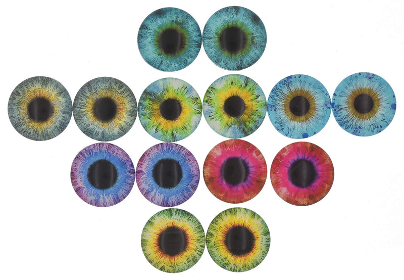 10 Pairs 8mm Glow in the Dark Glass Round Pupil Eyes Fish Eyes Round Dome Glass Cabochons Flatback for DIY Craft Clay Eyes, 8mm - NewNest Australia