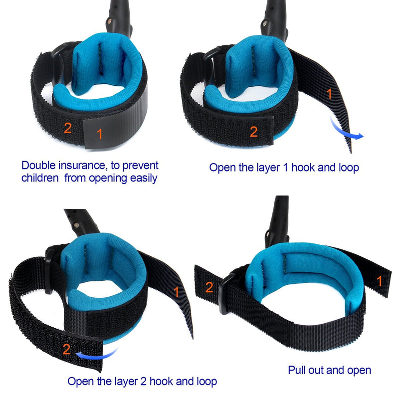 Blisstime Anti Lost Wrist Link Safety Wrist Link for Toddlers, Babies & Kids Blue 1.5m 59 Inch (Pack of 1) - NewNest Australia