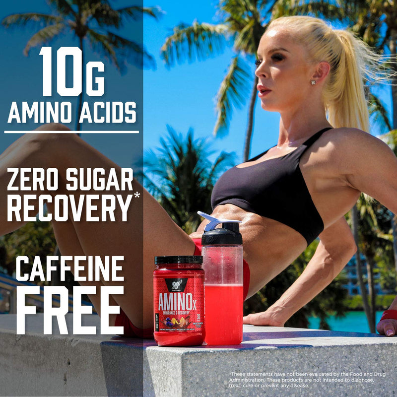 BSN Amino X Muscle Recovery & Endurance Powder with BCAAs, 10 Grams of Amino Acids, Keto Friendly, Caffeine Free, Flavor: Blue Raspberry, 30 Servings (Packaging May Vary) 30 Servings (Pack of 1) - NewNest Australia