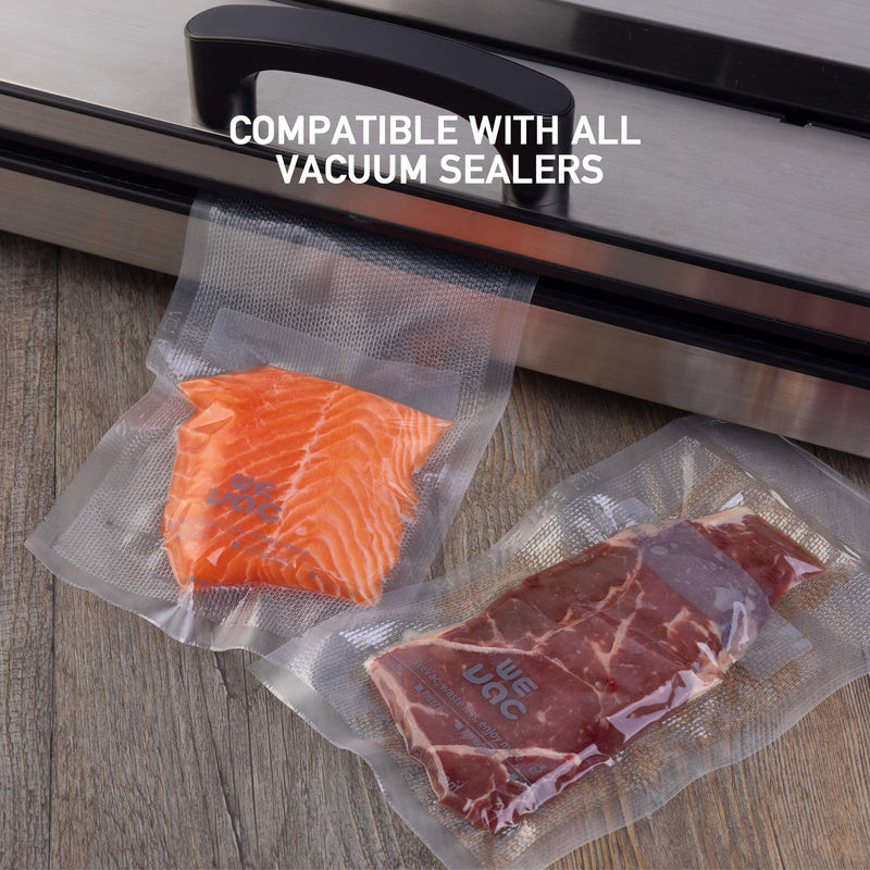 NewNest Australia - Wevac Vacuum Sealer Bags 8x50 Rolls 2 pack for Food Saver, Seal a Meal, Weston. Commercial Grade, BPA Free, Heavy Duty, Great for vac storage, Meal Prep or Sous Vide 8" x 50' Rolls (2-Pack) 