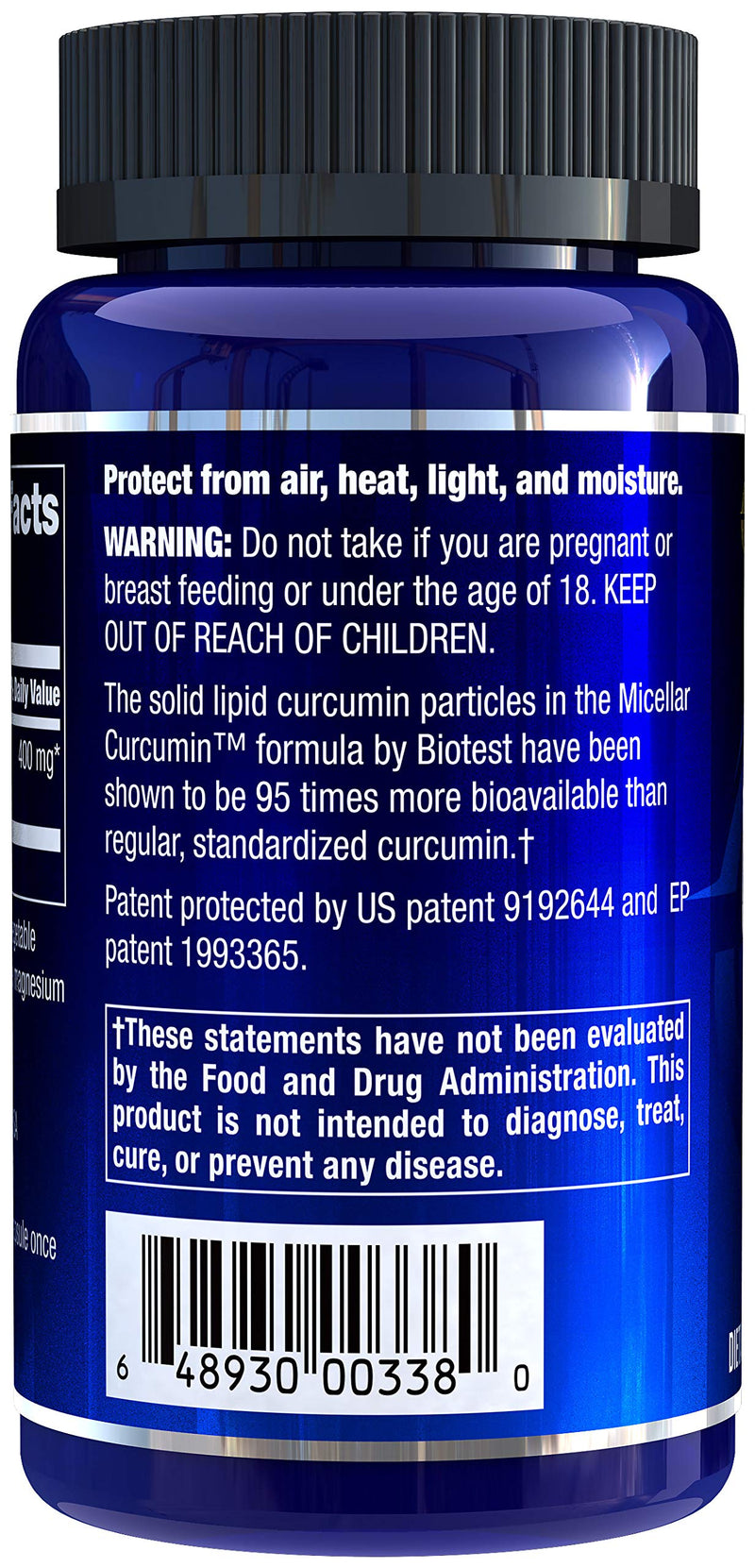 Biotest Micellar Curcumin Solid Lipid Turmeric Particles (2 Month Supply) - 95x Greater Absorption Than Piperine Formulas - for Heart Health, Joint Support, Immune Support (60 Veggie Capsules) - NewNest Australia