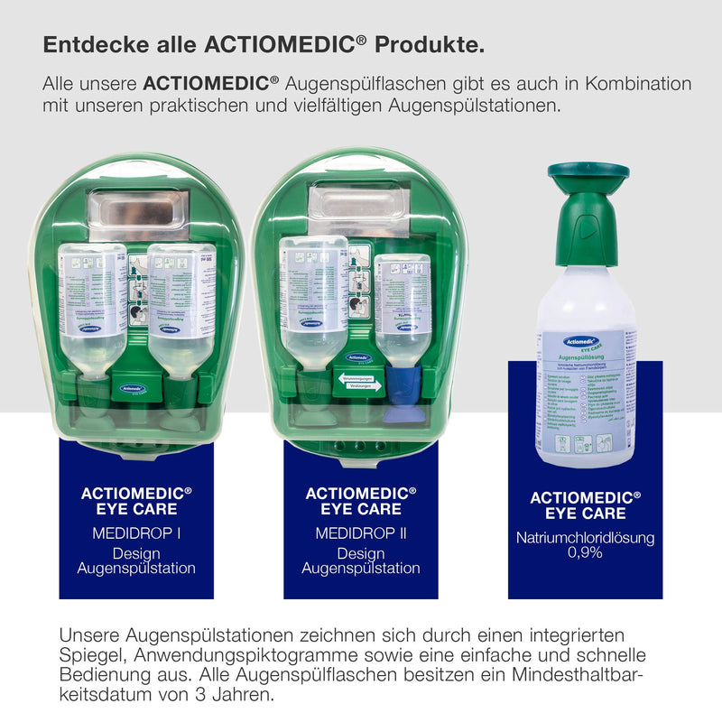 Actiomedic Eyewash With Phosphate-Buffered Rinse Solution Biophos74 4.9%, Phosphate Buffered Eyewash Solution, Sterile Eye Wash Solution For Chemicals, 500 Ml - NewNest Australia