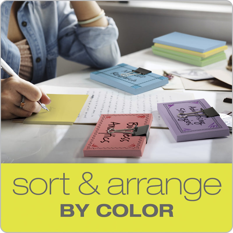 Oxford Blank Color Index Cards, 3" x 5", Blue, 100 Per Pack (7320 BLU) - NewNest Australia