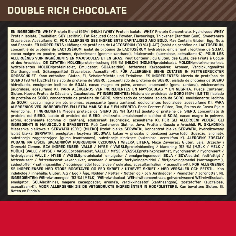 Optimum Nutrition Gold Standard Whey Protein, Muscle Building Powder With Naturally Occurring Glutamine and Amino Acids, Double Rich Chocolate, 15 Servings, 465g, Packaging May Vary - NewNest Australia